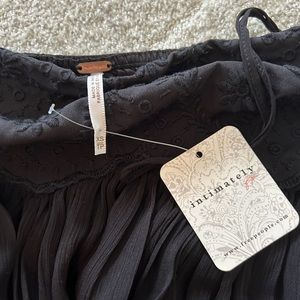 Free People Intimately Strapless Chiffon Top Black Size XS